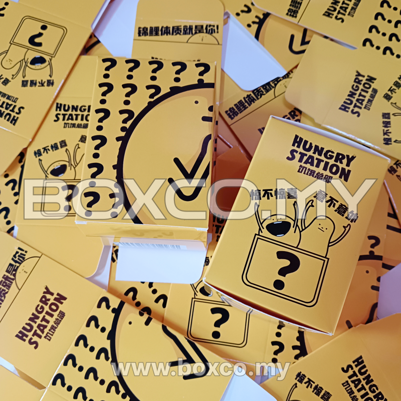 Cetak kotak mystery suprise custom box printing malaysia by BOXCO Malaysia