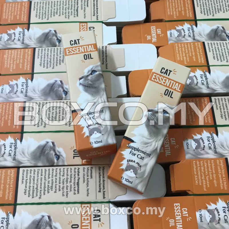 Cetak kotak vet cat serum custom box printing malaysia by BOXCO Malaysia