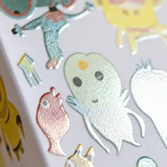 Example of finishing of box printing Spot UV effect