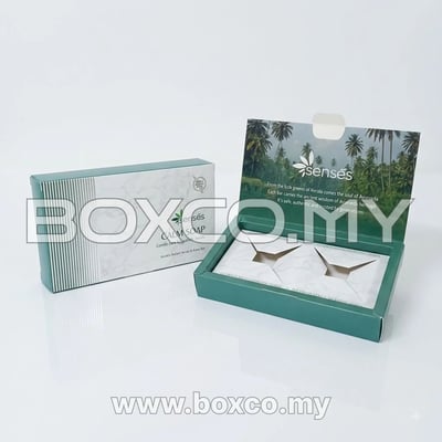 calm soap custom printed box open and closed view