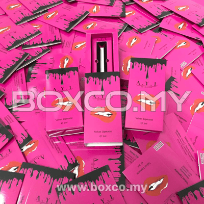 cetak kotak cosmetic lipmatte liquid sleeve drawer custom box printing malaysia