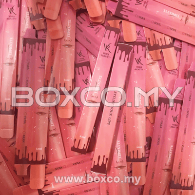 Cetak kotak cosmetic lipmatte slim tuck end custom box printing malaysia by BOXCO Malaysia