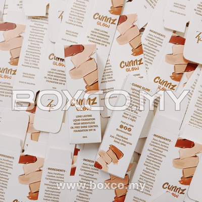 Cetak kotak cosmetic shade foundation liquid custom box printing malaysia by BOXCO Malaysia