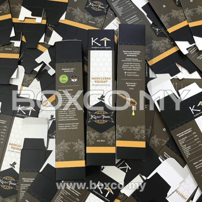 Cetak kotak madu honey supplement custom box printing malaysia by BOXCO Malaysia