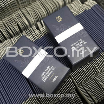 Cetak kotak minyak essential oil blue custom box printing malaysia by BOXCO Malaysia