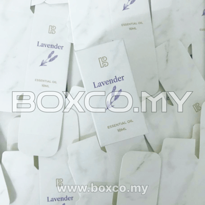 Cetak kotak minyak essential oil lavender custom box printing malaysia by BOXCO Malaysia