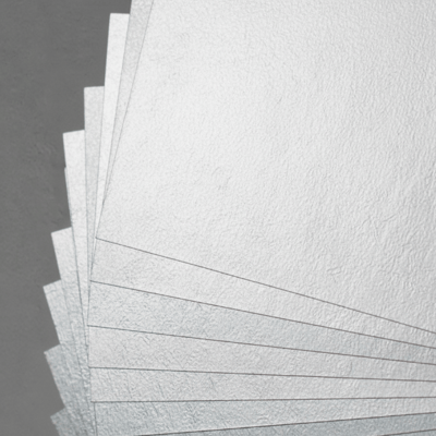 silver foil card paper close up